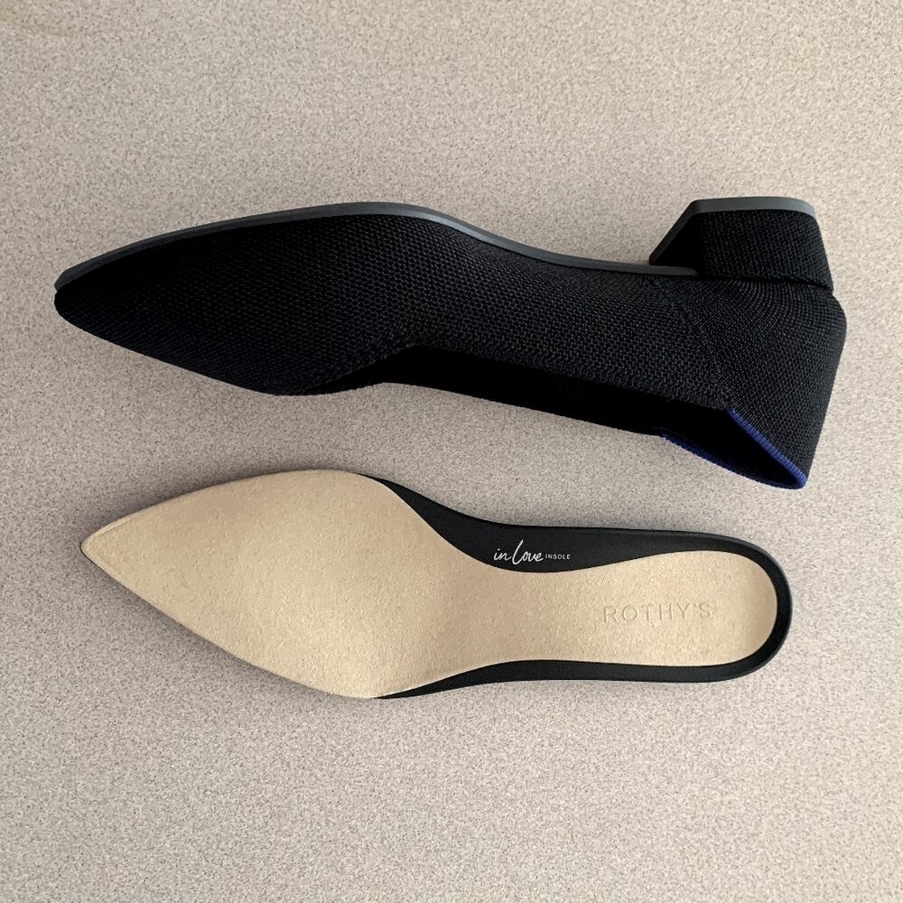 New Rothy's Heels Black Knit Fabric Size 9.5 - Picture 6 of 12